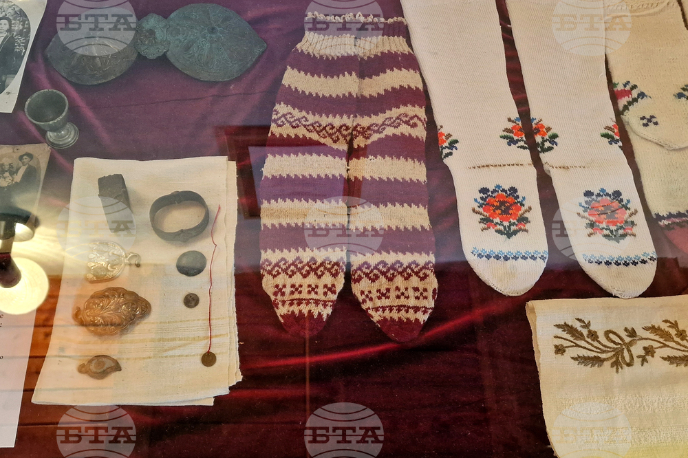 Local history collection at the Heritage House museum in Loznitsa
