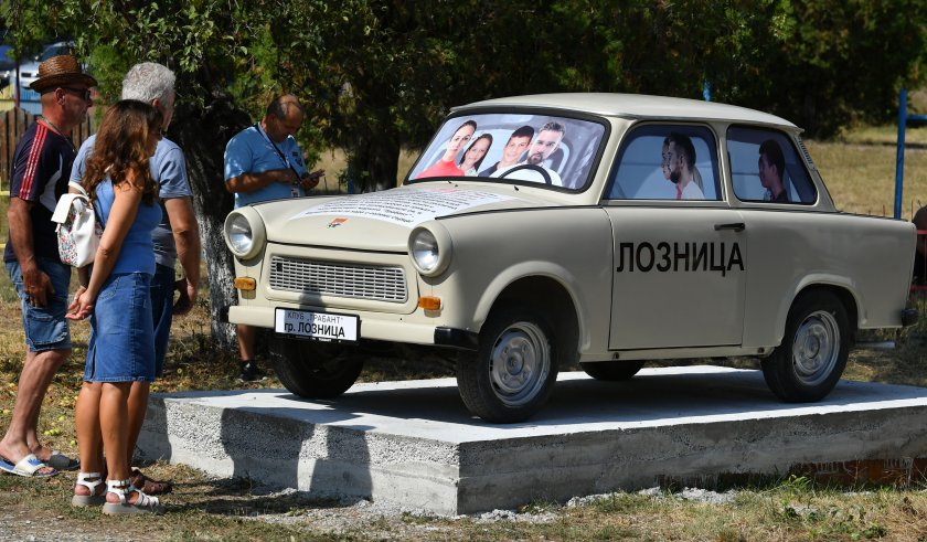 Traditional Trabant race in Loznitsa